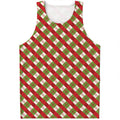 Merry Christmas Plaid Pattern Print Men's Tank Top