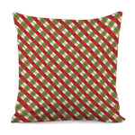 Merry Christmas Plaid Pattern Print Pillow Cover