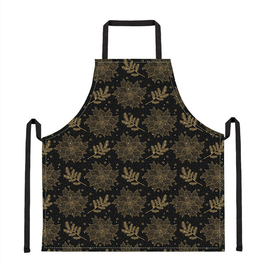 Merry Christmas Poinsettia Pattern Print Apron