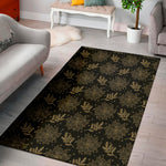 Merry Christmas Poinsettia Pattern Print Area Rug