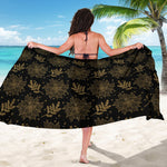 Merry Christmas Poinsettia Pattern Print Beach Sarong Wrap