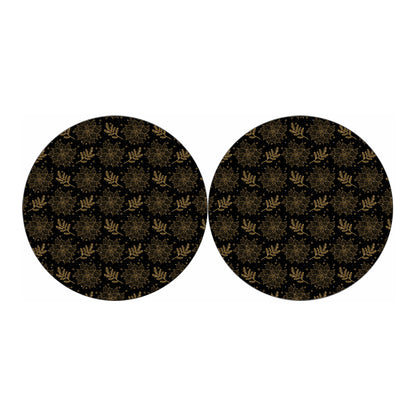 Merry Christmas Poinsettia Pattern Print Car Coasters