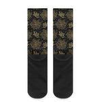 Merry Christmas Poinsettia Pattern Print Crew Socks