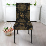 Merry Christmas Poinsettia Pattern Print Dining Chair Slipcover