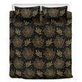 Merry Christmas Poinsettia Pattern Print Duvet Cover Bedding Set