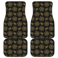 Merry Christmas Poinsettia Pattern Print Front and Back Car Floor Mats