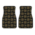 Merry Christmas Poinsettia Pattern Print Front Car Floor Mats