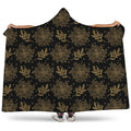 Merry Christmas Poinsettia Pattern Print Hooded Blanket