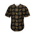 Merry Christmas Poinsettia Pattern Print Men's Baseball Jersey