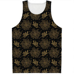 Merry Christmas Poinsettia Pattern Print Men's Tank Top