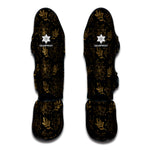 Merry Christmas Poinsettia Pattern Print Muay Thai Shin Guard