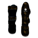 Merry Christmas Poinsettia Pattern Print Muay Thai Shin Guard