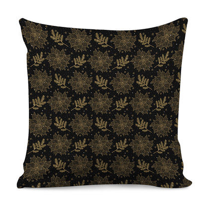 Merry Christmas Poinsettia Pattern Print Pillow Cover