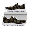 Merry Christmas Poinsettia Pattern Print White Running Shoes
