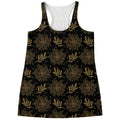 Merry Christmas Poinsettia Pattern Print Women's Racerback Tank Top
