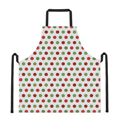 Merry Christmas Polka Dot Pattern Print Apron