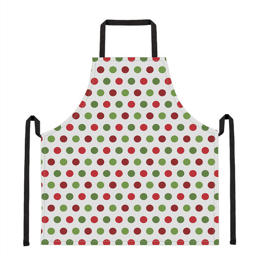 Merry Christmas Polka Dot Pattern Print Apron
