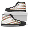 Merry Christmas Polka Dot Pattern Print Black High Top Shoes