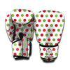 Merry Christmas Polka Dot Pattern Print Boxing Gloves