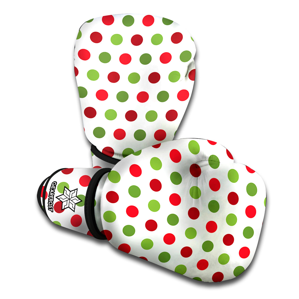 Merry Christmas Polka Dot Pattern Print Boxing Gloves