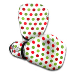 Merry Christmas Polka Dot Pattern Print Boxing Gloves