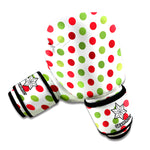 Merry Christmas Polka Dot Pattern Print Boxing Gloves