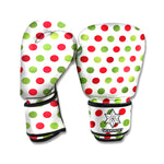 Merry Christmas Polka Dot Pattern Print Boxing Gloves