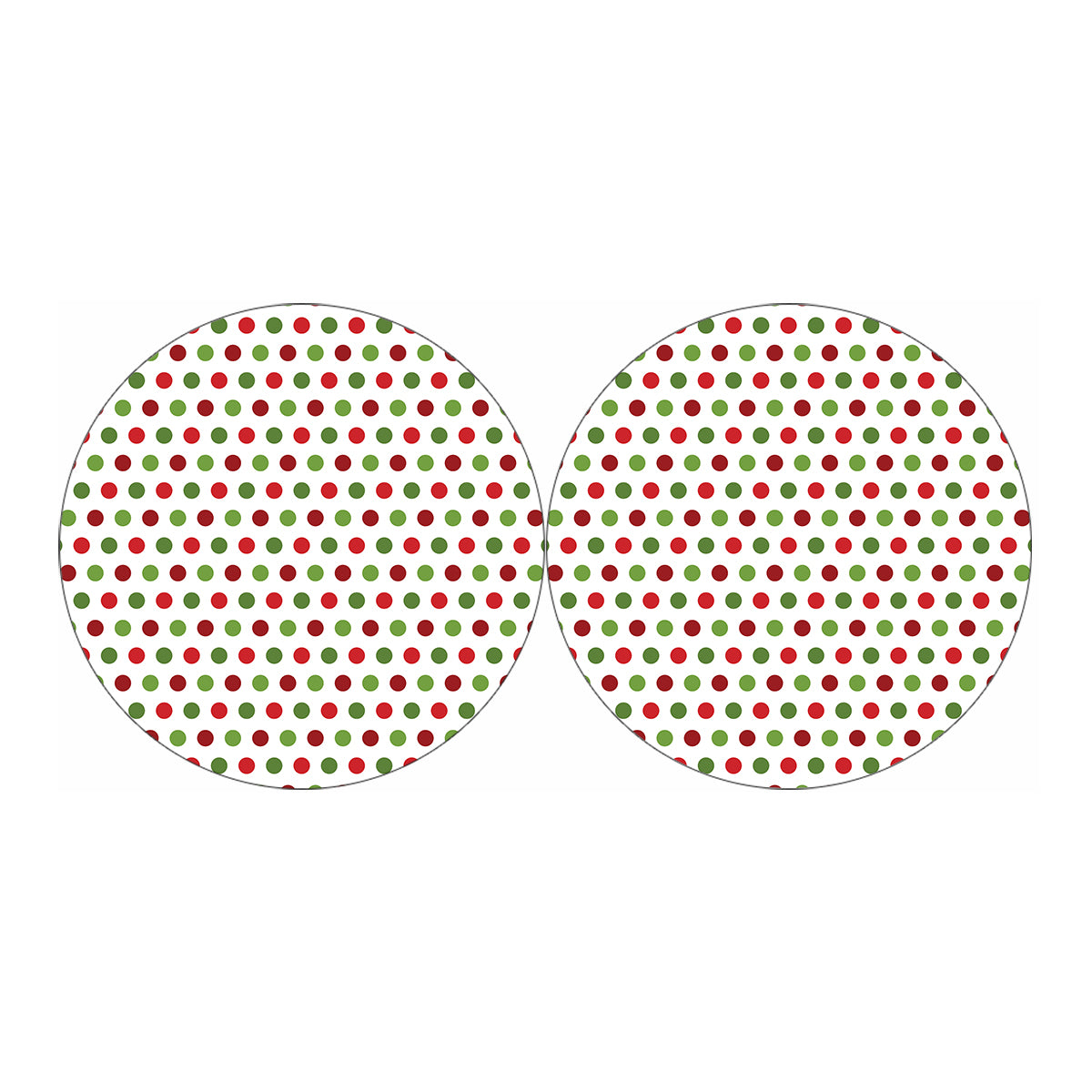 Merry Christmas Polka Dot Pattern Print Car Coasters