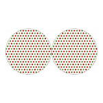 Merry Christmas Polka Dot Pattern Print Car Coasters