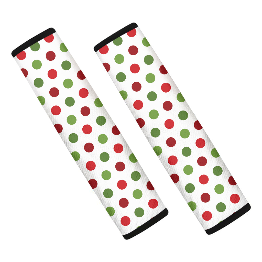 Merry Christmas Polka Dot Pattern Print Car Seat Belt Covers