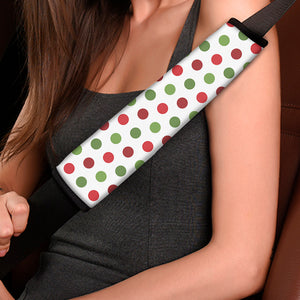 Merry Christmas Polka Dot Pattern Print Car Seat Belt Covers