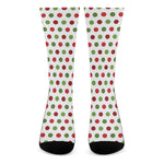 Merry Christmas Polka Dot Pattern Print Crew Socks
