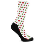 Merry Christmas Polka Dot Pattern Print Crew Socks