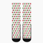 Merry Christmas Polka Dot Pattern Print Crew Socks