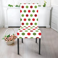 Merry Christmas Polka Dot Pattern Print Dining Chair Slipcover