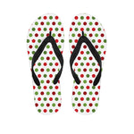 Merry Christmas Polka Dot Pattern Print Flip Flops