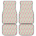 Merry Christmas Polka Dot Pattern Print Front and Back Car Floor Mats