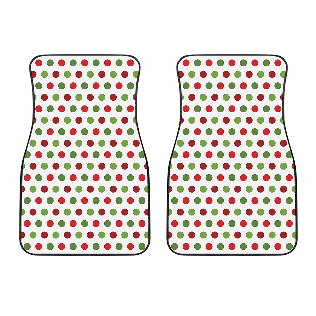 Merry Christmas Polka Dot Pattern Print Front Car Floor Mats