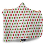 Merry Christmas Polka Dot Pattern Print Hooded Blanket
