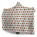 Merry Christmas Polka Dot Pattern Print Hooded Blanket