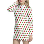 Merry Christmas Polka Dot Pattern Print Hoodie Dress