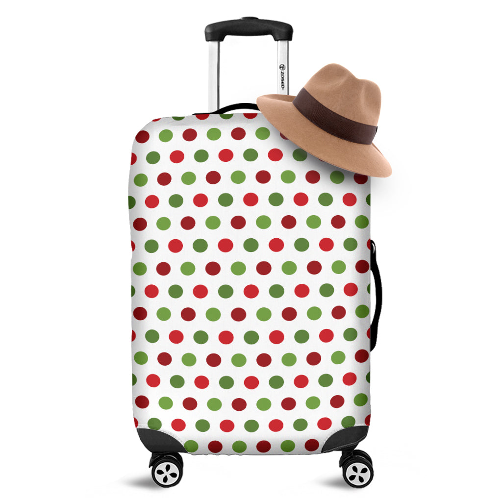 Merry Christmas Polka Dot Pattern Print Luggage Cover
