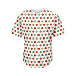 Merry Christmas Polka Dot Pattern Print Men's Baseball Jersey