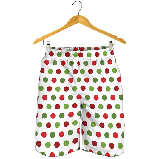 Merry Christmas Polka Dot Pattern Print Men's Shorts