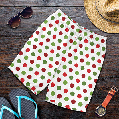 Merry Christmas Polka Dot Pattern Print Men's Shorts