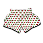Merry Christmas Polka Dot Pattern Print Muay Thai Boxing Shorts
