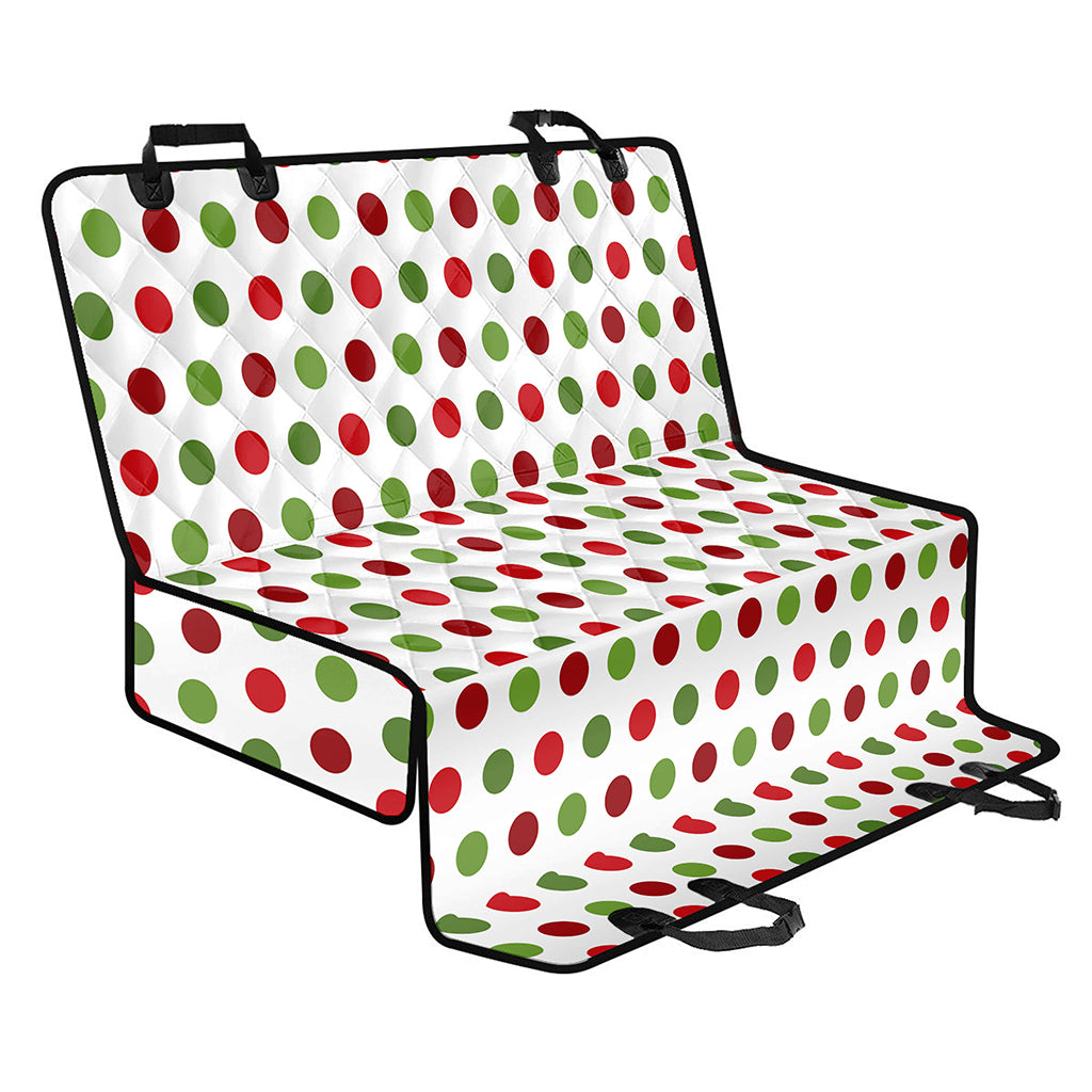 Merry Christmas Polka Dot Pattern Print Pet Car Back Seat Cover