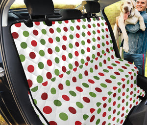 Merry Christmas Polka Dot Pattern Print Pet Car Back Seat Cover