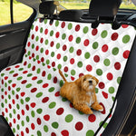 Merry Christmas Polka Dot Pattern Print Pet Car Back Seat Cover