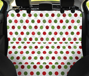 Merry Christmas Polka Dot Pattern Print Pet Car Back Seat Cover